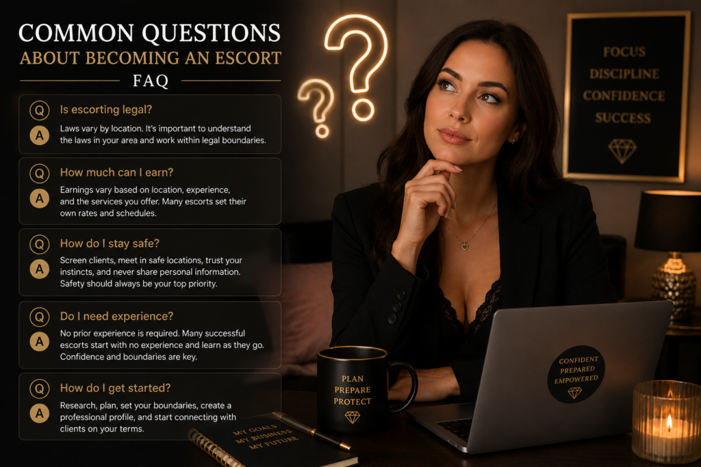 Common questions about becoming an escort